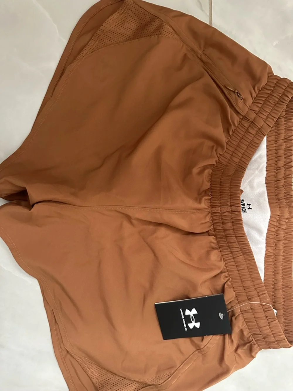 Under Armour Women's Rust Athletic Running Shorts - Picture 2 of 6